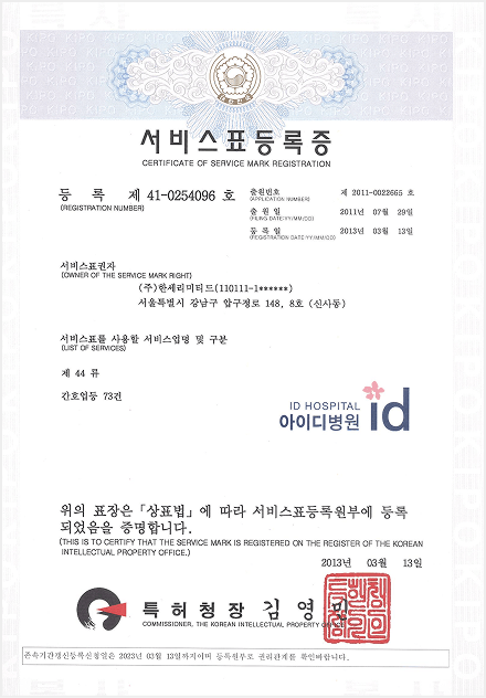 id Hospital - id Hospital Credentials - idノウハウ手術技術 特許・商標登録